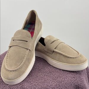 Cole Haan Nantucket 2.0 Suede Penny Loafers, Size 9 1/2 B